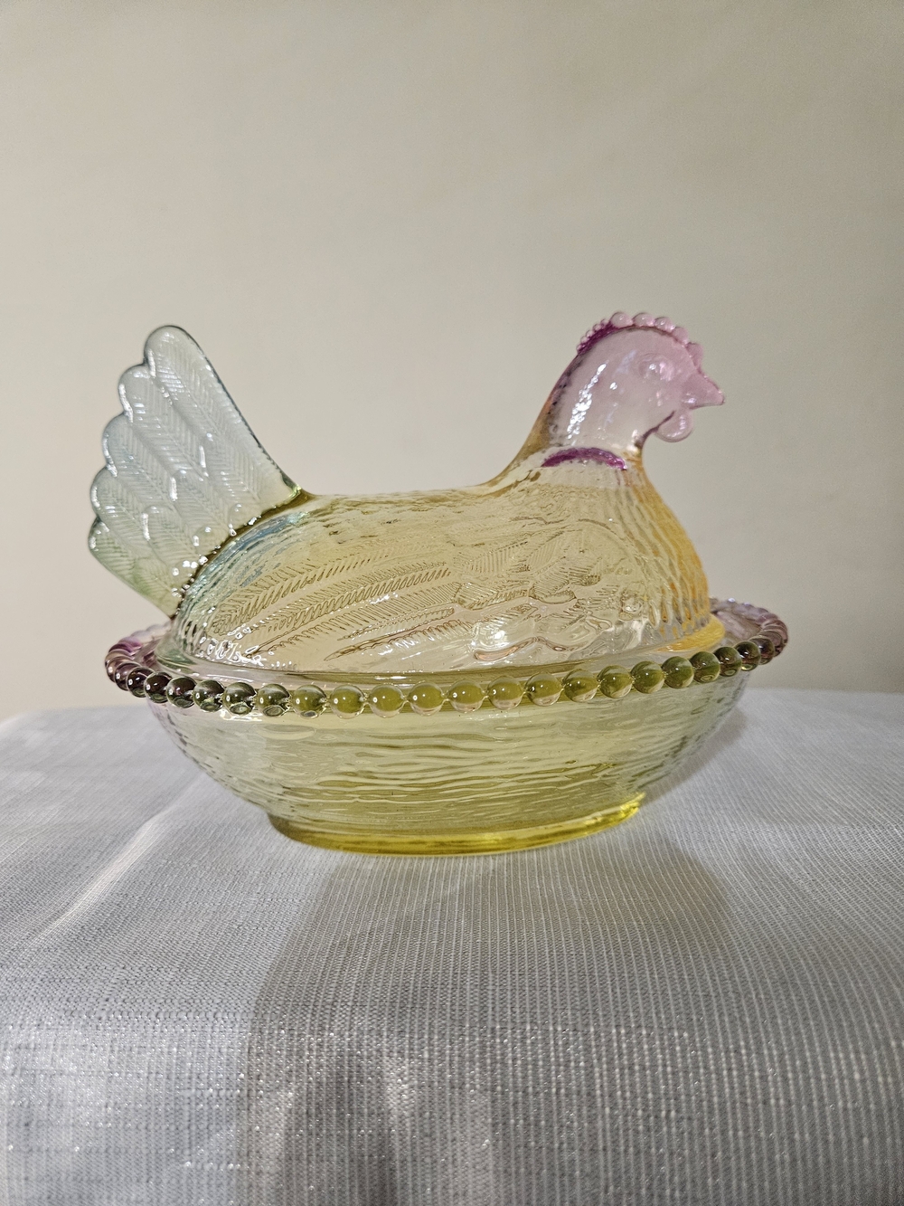 Hen On Nest Glass Dish - Picture 4 of 11